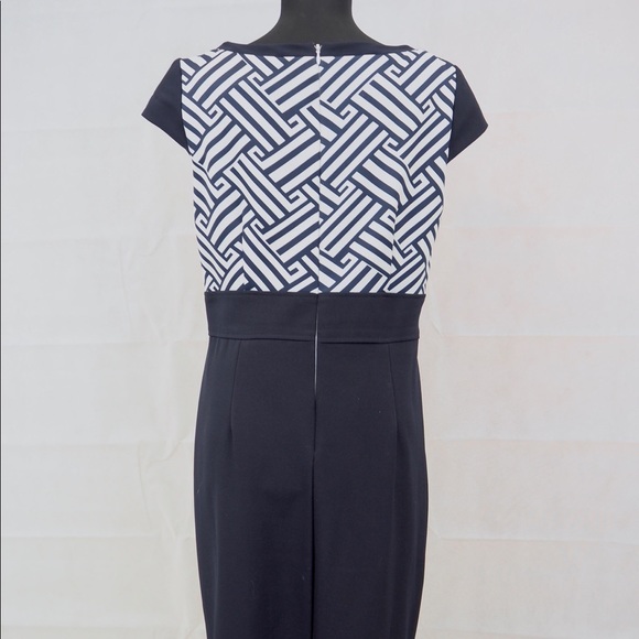 Perfect Navy Work Dress with Cute Detail - Picture 5 of 6